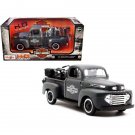Diecast 1948 Ford F 1 1942 Harley Davidson Wla Flathead Dark Gray 1/24 By 32185
