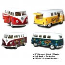 Diecast 4Pc Set 5" 1962 Volkswagen Classical Bus Decal 1:32 Love Peace