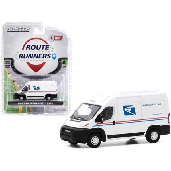 Diecast 2019 Ram Promaster 2500 Van "Usps" White 1/64 53010 F