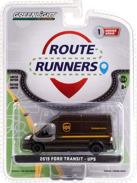 Diecast 2019 Ford Transit Ups Car Van 1/64