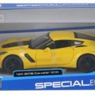 Diecast 2015 Chevy Corvette Z06 Yellow 31133 1/24 Scale Car