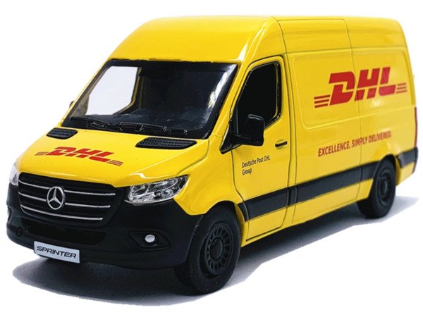 Diecast 5'' Dhl Mercedes Benz Sprinter Van Car 1:48