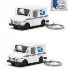 Diecast 2Pcs 2.5" Usps Llv United States Postal Service Mail Truck 1:72 Keychain