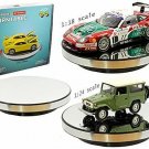 Diecast 10" Motorized Rotary Mirrored Turntable Display Stand S Jewelry