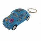 Diecast 2.5" 1967 Vw Beetle Pastel Decal Keychain Car 1:64 Blue