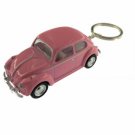 Diecast 2.5" 1967 Vw Beetle Pastel Keychain Car 1:64 Pink