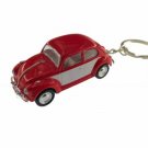 Diecast 2.5" 1967 Vw Beetle 2 Tone Keychain Car 1:64 Red