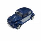 Diecast 2.5" Vw 1967 Volkswagen Beetle 2 Tone Car 1:64 Blue