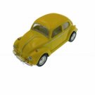Diecast 2.5" Vw 1967 Volkswagen Beetle Car 1:64 Yellow