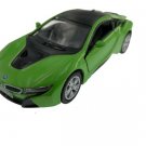 Diecast 5" Bmw I8 2 Door Coupe Car Pull Action 1:36 Green