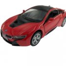 Diecast 5" Bmw I8 2 Door Coupe Car Pull Action 1:36 Red