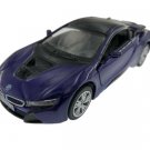 Diecast 5" Bmw I8 2 Door Coupe Car Pull Action 1:36 Purple