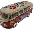 Diecast 5" Vw 1962 Volkswagen Bus Van Ivory Top Decal 1:32 Red