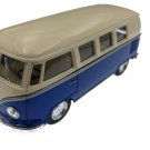 Diecast 5" Vw 1962 Volkswagen Bus Van Ivory Top 1:32 Blue