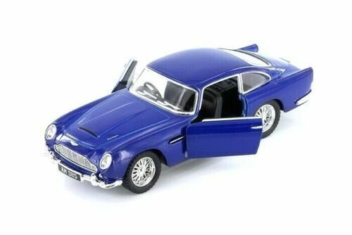 Diecast 5" Aston Martin Db5 Car 1:38 Pull Action Blue