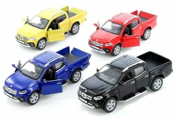 Diecast 4Pc Set 5" Mercedes Benz X Class Truck Car 1:42
