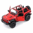 Diecast 5" Jeep Wrangler Rubicon No Hard Top Car 1:34 Red