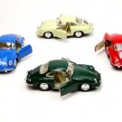Diecast 4Pc Set 5" Porsche 356 B Carrera 2 Car 1:32