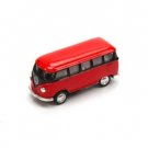 Diecast 2.5" 1962 Vw Volkswagen Bus Car 1:64 Red