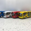 Diecast 4Pc Set 7" Coach Tour Travel Bus Pull Action