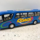 Diecast 7" Coach Tour Travel Bus Pull Action Blue