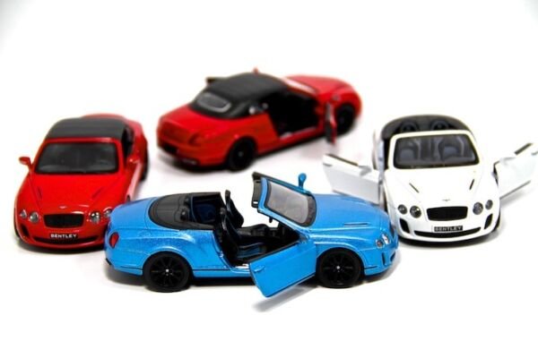 Diecast 4Pc Set 5" 2010 Bentley Continental Convertible Car 1:38