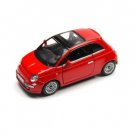 Diecast 5" 2007 Fiat 500 Car 1:28 Red
