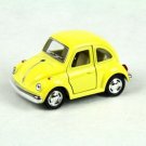 Diecast 4" 1967 Volkswagen Beetle Car No Scale Pastel Yellow