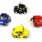 Diecast 4Pc Set 4" 1967 Volkswagen Beetle Car Not To Scale