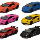 Diecast 6Pc Set 5" Matte Lamborghini Veneno Aventador Murcielago Car