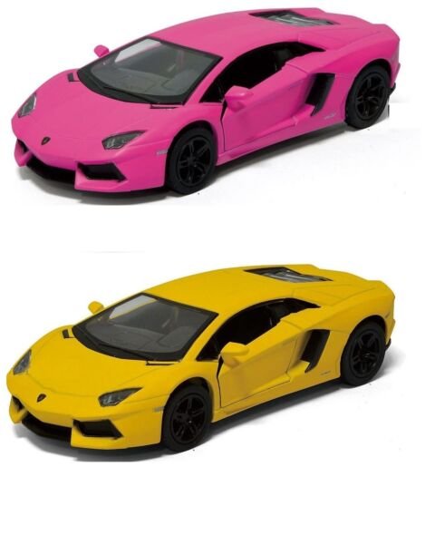 Diecast 2Pc Set 5" Matte Lamborghini Aventador Lp700 4 Car 1:38