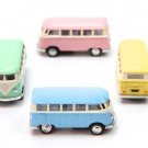 Diecast 4Pc Set 2.5" 1962 Vw Volkswagen Bus Car 1:64 Pastel