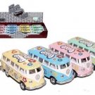 Diecast 12Pc Box:2.5" 1962 Volkswagen Bus Keychain 1:64 Decalpastel