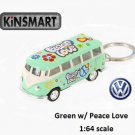 Diecast 2.5" 1962 Volkswagen Bus Keychain 1:64 Decal Pastel Green