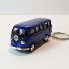 Diecast 2.5" 1962 Vw Volkswagen Bus Car Keychain 1:64 Blue