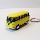 Diecast 2.5" 1962 Vw Volkswagen Bus Car Keychain 1:64 Yellow