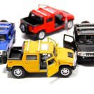 Diecast Set Of 4 5" 2005 Hummer H2 Sut Suv Car 1:40