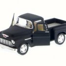 Diecast 5" 1955 Chevy Stepside 3100 Pickup Truck 1:32 Matte Black