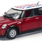 Diecast 5" Mini Cooper S British Flag 1:28 Red