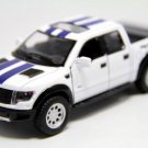 Diecast 5" 2013 Ford F 150 Svt Raptor Stripes 1:46 Truck White