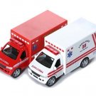 Diecast 2 Pc Set 5" Ambulance Paramedic Rescue Team Truck