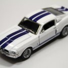 Diecast 5" 1967 Shelby Gt 500 Ford Mustang Car 1:38 White