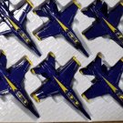 Diecast Set Of 6 6.5" X Planes Us Navy F 18 Hornet Blue Angel Jet Authentic