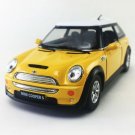 Diecast 5" Mini Cooper S Car 1:28 Yellow