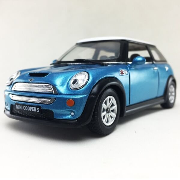 Diecast 5" Mini Cooper S Car 1:28 Blue