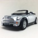 Diecast 5" Mini Cooper S Convertible Car 1:28 Silver