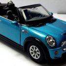 Diecast 5" Mini Cooper S Convertible Car 1:28 Blue