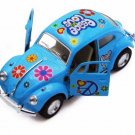 Diecast 5" 1967 Vw Classic Beetle Peace Decals 1:32 Volkswagen Blue