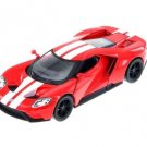 Diecast 5" 2017 Ford Gt W Stripes 1:38 Scale Car Red