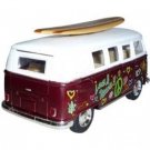 Diecast Volkswagen Classical Bus 1962 Surfboard 1:32 Bus Maroon